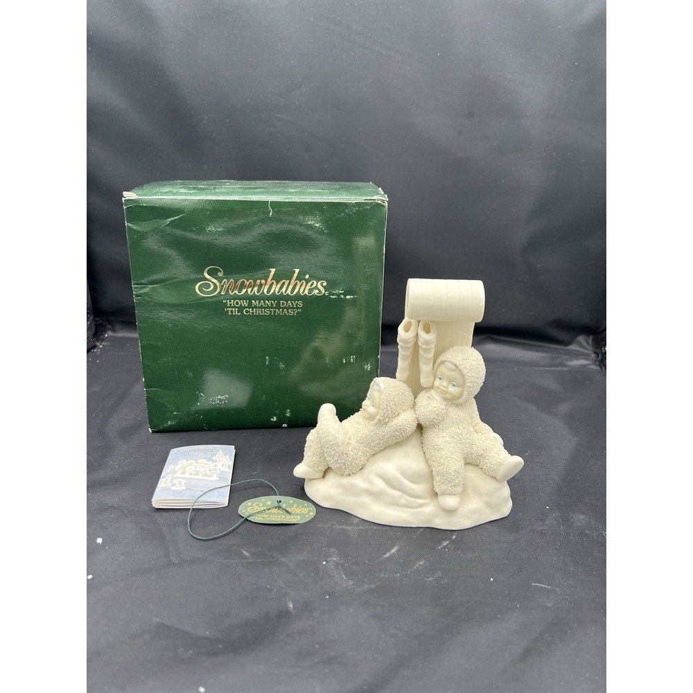 🎄 Dept 56 Snowbabies "How Many Days Til Christmas" Figurine ⛄ - Picture 1 of 8